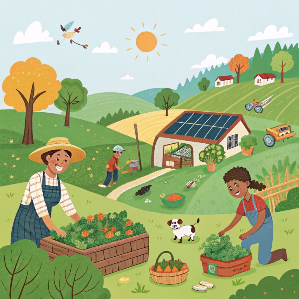 Advantages of Small-Scale farmimg,sustainable farming,eco-friendly agriculture,organic farming,solar-powered farm,vegetable harvesting,rural life